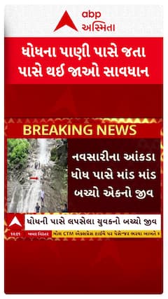 Navsari Video: ધોધના પાણી પાસે જતા પહેલા થઇ જાઓ સાવધાન!