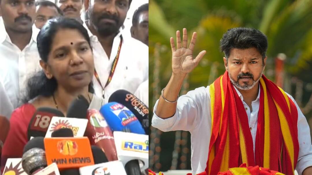 சினிமாவில் லாக்கப் டெத் ஆதரிப்பாங்க.. அரசியலில் நடிப்பாங்க.. விஜய்யை அட்டாக் செய்த கனிமொழி dmk mp kanimozh slams Vijay acts like he cares about people சினிமாவில் லாக்கப் டெத் ஆதரிப்பாங்க.. அரசியலில் நடிப்பாங்க.. விஜய்யை அட்டாக் செய்த கனிமொழி