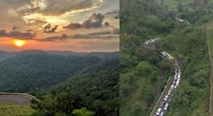 Chikhaldara :अबब..! चक्क 10 किलोमीटरपर्यंत वाहनांच्या लांबच लांब रांगा; चिखदऱ्यात पर्यटकांची तूफान गर्दी