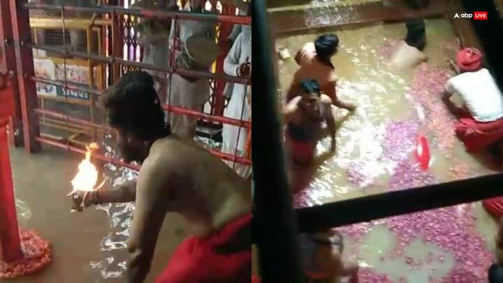 उत्तर प्रदेश स्थित प्रयागराज में गंगा और यमुना ने इस वर्ष भी बड़े हनुमान जी का अभिषेक किया है. इसकी पहली तस्वीर सामने आई है.