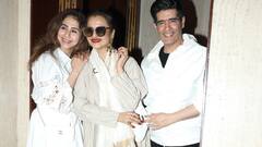 रेखा ने स्टाइलिश लुक में उड़ाए फैंस के होश, उर्मिला मातोंडकर संग दिए जमकर पोज