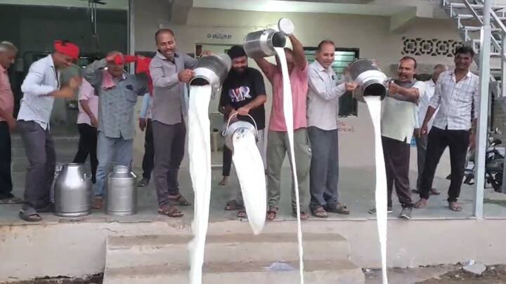 સાબરકાંઠા અને અરવલ્લીમાં ભાવફેર મુદ્દે સાબર ડેરી વિરુદ્ધ પશુપાલકોમાં આક્રોશ યથાવત છે. આજે પણ જિલ્લામાં અનેક દૂધ મંડળીઓ બંધ રહી હતી. બે દિવસથી મંડળી બંધ રહેતા દૂધની આવકમાં ઘટાડો થયો હતો. ગઈકાલે સાબરડેરીમાં માત્ર 11 લાખ લીટર દૂધની આવક થઈ હતી. દૈનિક 26 લાખ લીટર સામે માત્ર 11 લાખ લીટર દૂધની આવક થઇ હતી.