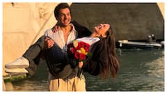 Elli AvrRam Blushes As Paparazzi Tease Her About Ashish Chanchlani. Watch