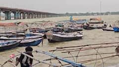 प्रयागराज में बारिश और तूफानी हवाओं का कहर, गंगा-यमुना में सैकड़ों नावें डूबने से नाविक परेशान