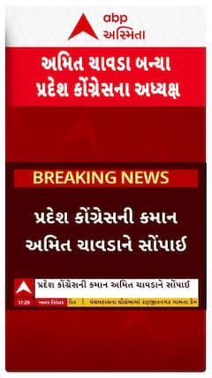 Gujarat Congress President : અમિત ચાવડા બન્યા ગુજરાત કોંગ્રેસ પ્રમુખ, જુઓ શોર્ટ વીડિયો