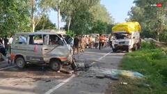 अमरोहा में स्कूली वैन हादसे का शिकार, मचा कोहराम, एक की मौत, 15 बच्चों समेत 3 टीचर्स की हालत गंभीर