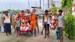 दादी को कांवड़ में बैठा 280 KM का रास्ता तय कर रहे नीरज और सनी, खुशी-खुशी पूरा कर रहे सपना