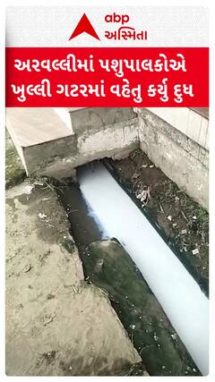 Arvalli: ધનસુરામાં ખુલ્લી ગટરમાં દૂધ થયું વહેતું, જુઓ પશુપાલકોનો આક્રોશ
