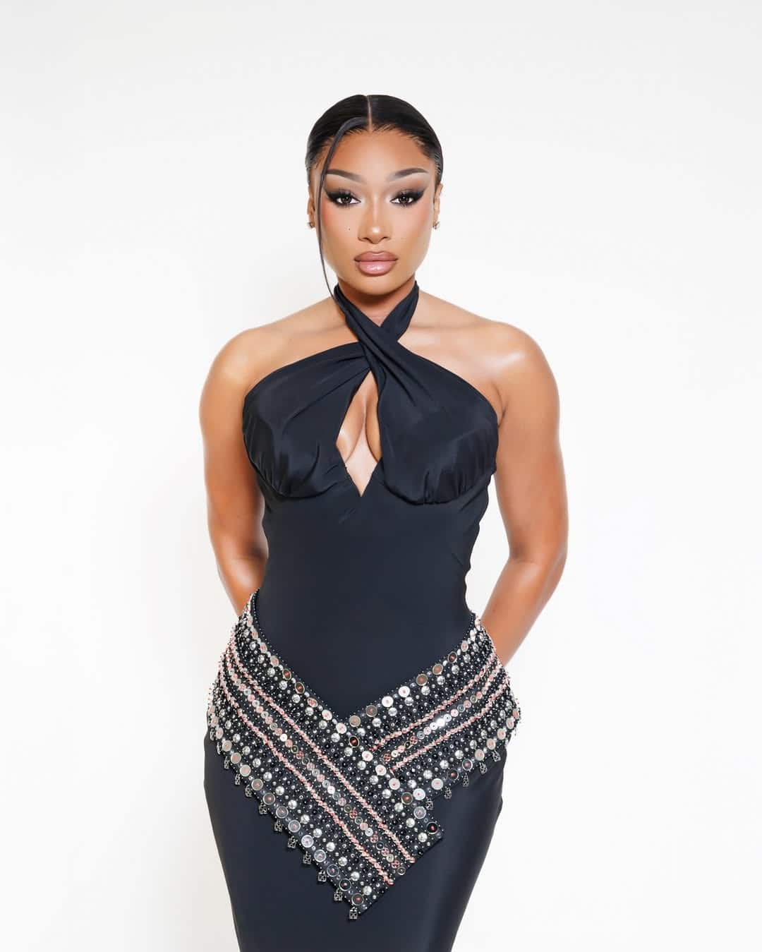 megan thee stallion black dress Megan Thee Stallion Little Black Chi Dress Slay @ Gala #megantheestallion #fashionpolice #mk