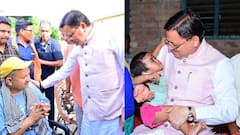 सीएम धामी ने राज्य आंदोलनकारियों से की मुलाकात, छोटे बच्चे को गोद में लेकर किया दुलार