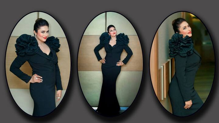 Divyanka Tripathi Gorgeous Black Gown : दिव्यांका त्रिपाठी हाल ही में दुबई की एक अवॉर्ड फंक्शन में पहुंची. इस दौरान उन्होंने अपनी स्टाइलिश गाउन की गॉर्जीयस तस्वीरें शेयर की जो बेहद खूबसूरत हैं.