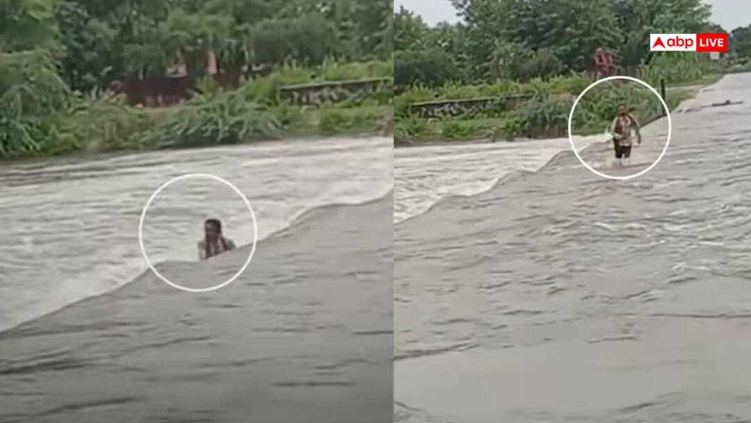 VIDEO: हीरो बन रहा था! खतरे के बावजूद पार कर रहा था पुलिया, तेज बहाव में बहा युवक, फिर नहीं दिखा Accident on culvert in Rajasthan Rajsamand Young man swept away in strong current of Banas river video VIDEO: हीरो बन रहा था! खतरे के बावजूद पार कर रहा था पुलिया, तेज बहाव में बहा युवक, फिर नहीं दिखा
