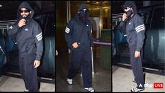 ऑल ब्लैक लुक...फेस पर मास्क और पैरों में चप्पल, एयरपोर्ट पर इस ऐसे हाल ही में दिखे रणवीर सिंह, तस्वीरें वायरल