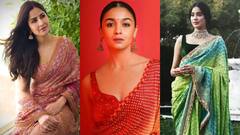 कैटरीना कैफ, आलिया भट्ट और काजोल जैसा निखरेगा आपका लुक, जब पहनेंगी इनके जैसी 'बांधनी साड़ी'
