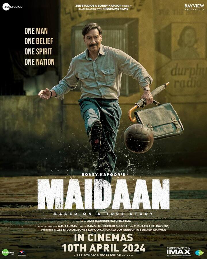 अजय देवगन स्टारर मैदान प्राइम वीडियो पर अवेलेबल है. इस फिल्म को IMDb की 7.9 की रेटिंग मिली है. इस फिल्म में एक्टर ने सैयद अब्दुल रहीम की भूमिका निभाई.