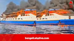 মাঝ সমুদ্রে ভয়ঙ্কর দুর্ঘটনা, বিধ্বংসী আগুনের গ্রাসে আস্ত জাহাজ, প্রাণে বাঁচতে জলে ঝাঁপ যাত্রীদের, এখনও নিখোঁজ ১৩০