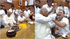 Flanked By Rahul, Congress Chief Kharge Celebrates Birthday With Cake Baked By Priyanka—WATCH