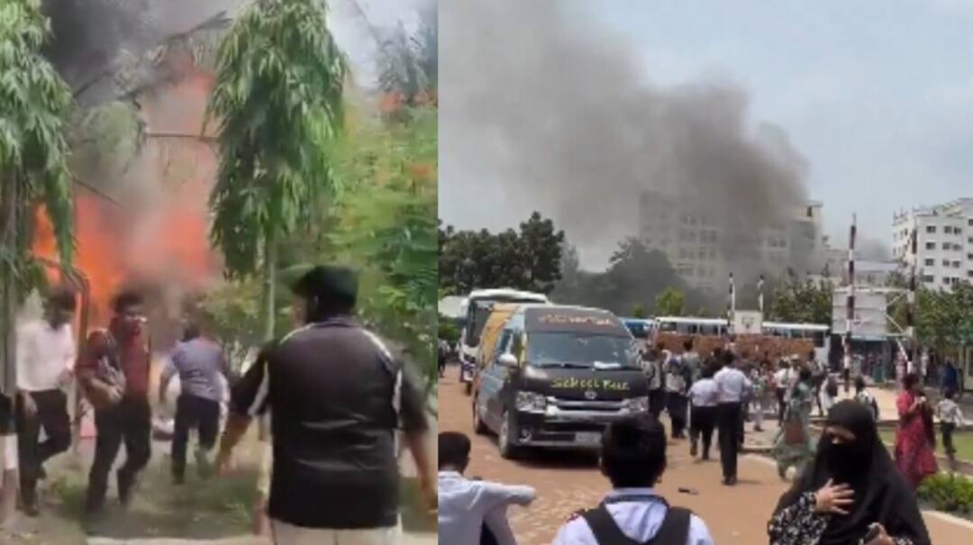 Air Force F-7 aircraft crashes ਹਵਾਈ ਸੈਨਾ ਦਾ F-7 ਜਹਾਜ਼ ਹਾਦਸਾਗ੍ਰਸਤ ਹੋ ਕੇ ਕਾਲਜ ਦੀ ਇਮਾਰਤ 'ਤੇ ਡਿੱਗਿਆ... ਇੱਕ ਦੀ ਮੌਤ, ਕਈ ਜ਼ਖਮੀ