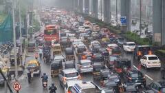 Mumbai Rain : मुंबईसह उपनगरात पावसाचा जोर वाढला; पश्चिम द्रुतगती महामार्गावर मोठी वाहतूक कोंडी, वाहनांच्या लांबच लांब रांगा