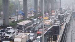 Mumbai Rain : मुंबईसह उपनगरात पावसाचा जोर वाढला; पश्चिम द्रुतगती महामार्गावर मोठी वाहतूक कोंडी, वाहनांच्या लांबच लांब रांगा