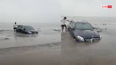 Video: और कर ले स्टंट! हीरो बनने के चक्कर में समंदर में उतार दी मर्सिडीज, दलदल में फंसी कार, वीडियो वायरल