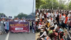 DU प्रशासन के खिलाफ ABVP का प्रदर्शन, इन मांगों को लेकर अनिश्चितकालीन धरने की चेतावनी