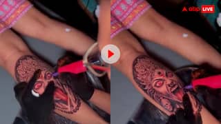 लड़की ने पैरों में बनवा लिया मां काली का टैटू- वीडियो देख भड़क उठे यूजर्स