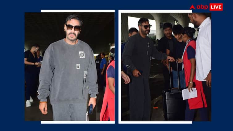 बेटे Yug के साथ एयरपोर्ट पर स्पॉट हुए Ajay Devgn, स्टाइल लुक में ‘सरदार’ ने दिखाया स्वैग