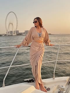 Krystle Dsouza Turns Yacht Into A Fashion Runway With Earth-Toned Ensemble