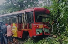 महाड दापोली राज्य मार्गावर एसटी बसचा अपघात, 8 प्रवासी गंभीर जखमी