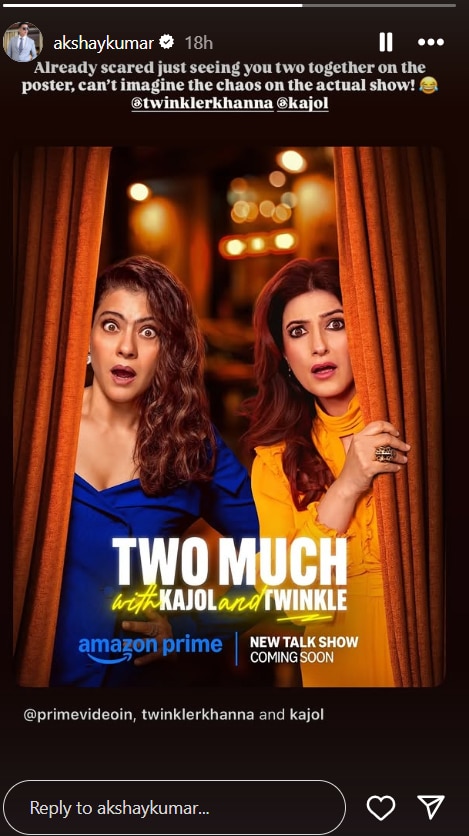दोनों को साथ देखकर ही लग रहा डर', काजोल-ट्विंकल के अपकमिंग शो से घबराए अक्षय कुमार