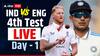 Eng vs Ind 4th Test Day-1 Score : पहिल्या दिवशी खराब प्रकाशामुळे खेळ संपला, जडेजा-शार्दुल क्रीजवर; भारताची धावसंख्या 264/4