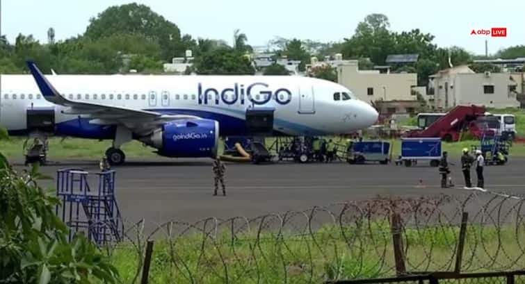Indigo plane technical problem Ahmedabad Airport takeoff stopped on runway अहमदाबाद में इंडिगो के प्लेन में आई तकनीकी खराबी, बीच रनवे पर रोक दिया टेकऑफ; 60 यात्री थे सवार