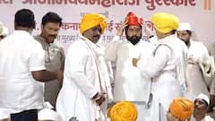 Eknath Shinde : एकनाथ शिंदेंना श्री संत नामदेव महाराज पुरस्कार; सोबतीला शरद पवारांचे आमदार, पाहा फोटो