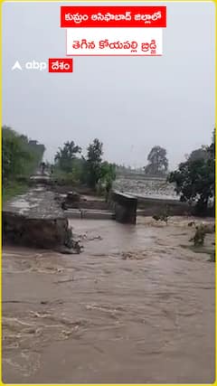 కుమ్రం ఆసిఫాబాద్ జిల్లాలో తెగిన కోయపల్లి బ్రిడ్జి