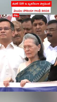 బిహార్ SIR కు వ్యతిరేకంగా పార్లమెంటు ఎదుట సోనియా నిరసన