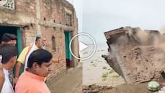 Watch: बाल-बाल बचे पप्पू यादव, जहां खड़े थे वहां शुरू हो गया कटाव, सरकार पर किया हमला