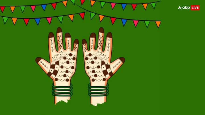 Sinjara celebrates the Sinjara festival in Rajasthan, in which women create henna in their hands after coming to Sinjara and eat dishes and only then start the fast.