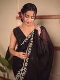 PICS: Aishwarya Sharma's Black Saree Look Is Straight Out Of A Classic Film