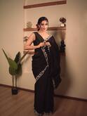 PICS: Aishwarya Sharma's Black Saree Look Is Straight Out Of A Classic Film