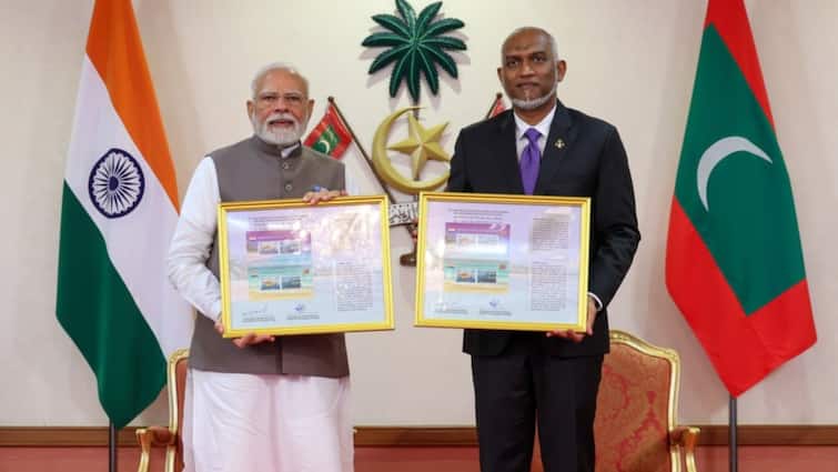 PM Modi, Muizzu Release Commemorative Stamps As India-Maldives Relations Mark 60 Years Of Ties