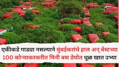 एकीकडे गाड्या नसल्याने मुंबईकरांचे हाल अन् बेस्टच्या 100 कोऱ्याकरकरीत मिनी बस डेपोत धूळ खात उभ्या, 'तो' फोटो व्हायरल