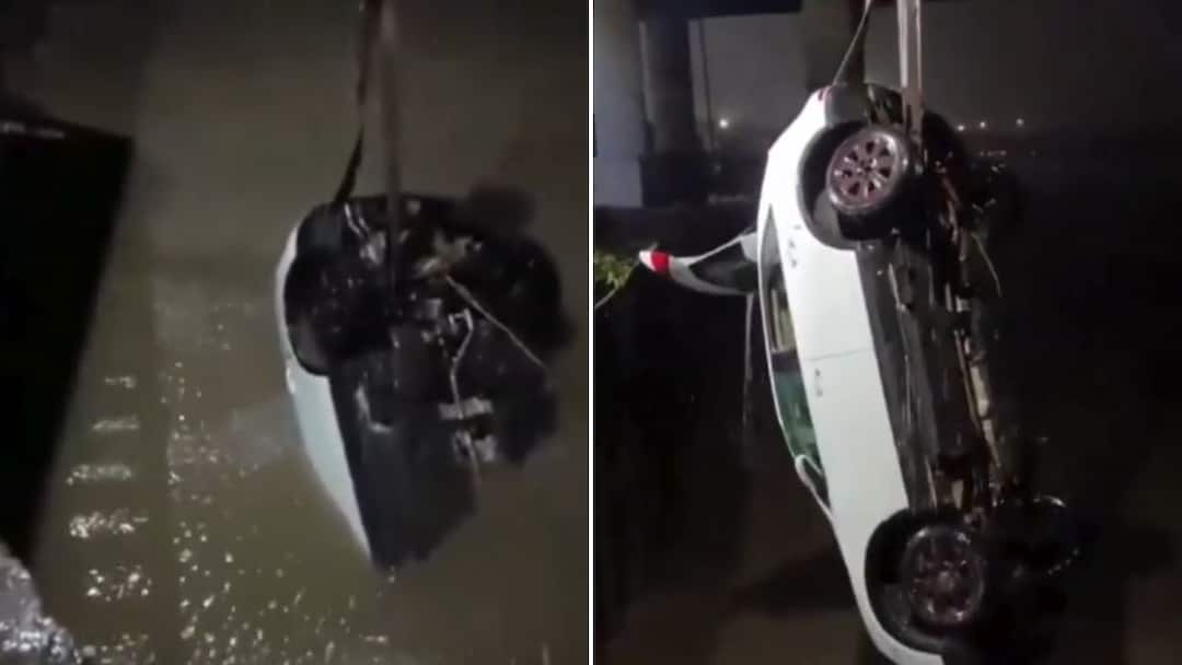Navi Mumbai News Car Falls Into Ditch Following Google Maps Driver Rescued Car Falls Into Ditch In Navi Mumbai Following Online Map, Driver Rescued