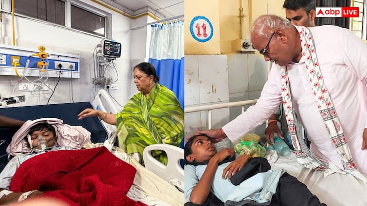 राजस्थान स्कूल हादसे में अब तक 7 मासूमों की मौत, घायलों और परिजनों से मिले वसुंधरा राजे और शिक्षा मंत्री