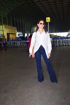 विजय से ब्रेकअप के बाद और ग्लैमरस हो गईं तमन्ना भाटिया, एयरपोर्ट पर व्हाइट शर्ट में दिखा स्टाइलिश लुक