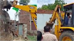 Authorities In UP Demolish Residence Of Changur Baba's Aide Over Mass Conversion Racket: Video