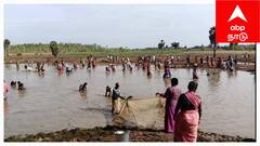 சிவகங்கை அருகே மீன் பிடித் திருவிழா.. அதிகாலை முதல் காத்திருந்த கிராம மக்களுக்கு ஏமாற்றம்!