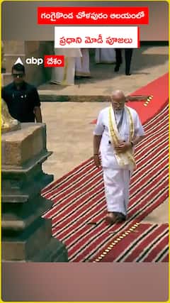 PM Modi offers prayers at Gangaikonda Cholapuram temple