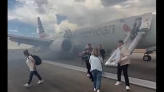 Flight Fire: விமானத்தில் பற்றிய தீ, குபுகுபுவென எழுந்த கரும்புகை - அலறி அடித்து கீழே குதித்து ஓடிய பயணிகள்