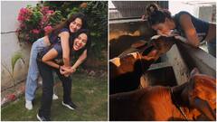 दिशा पाटनी ने वीकेंड पर फॉर्महाउस पर की मस्ती, बहन और पेट्स के साथ ऐसे किया एंजॉय